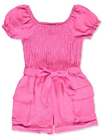 Girls Hearts Girls' Ruched Airflow Romper - CookiesKids.com