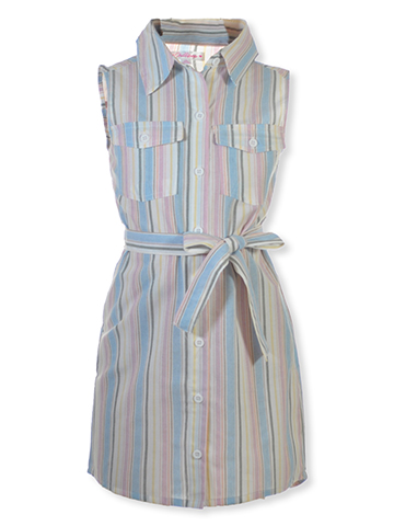 Chillipop Girls' Poplin Stripe Dress - CookiesKids.com