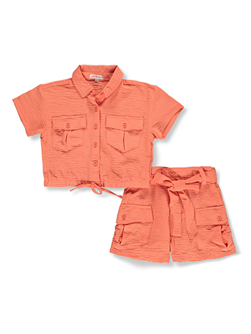 Chillipop Girls' 2-Piece Airflow Shorts Set Outfit - CookiesKids.com