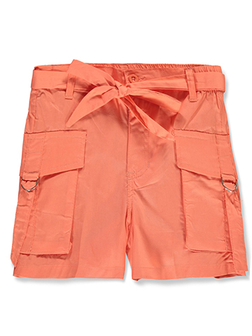 Chillipop Girls' Stretch Poplin Cargo Shorts - CookiesKids.com