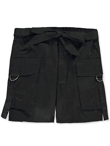 Chillipop Girls' Stretch Poplin Cargo Shorts - CookiesKids.com