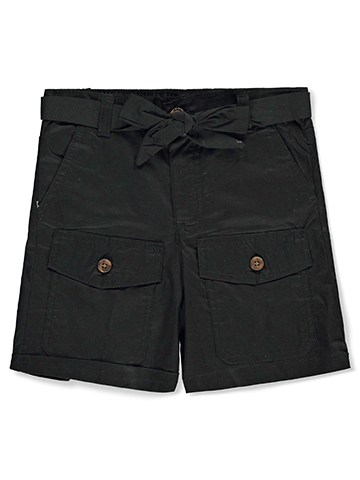 Chillipop Girls' Stretch Poplin Cargo Shorts - CookiesKids.com