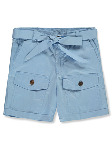Chillipop Girls' Stretch Poplin Cargo Shorts - CookiesKids.com