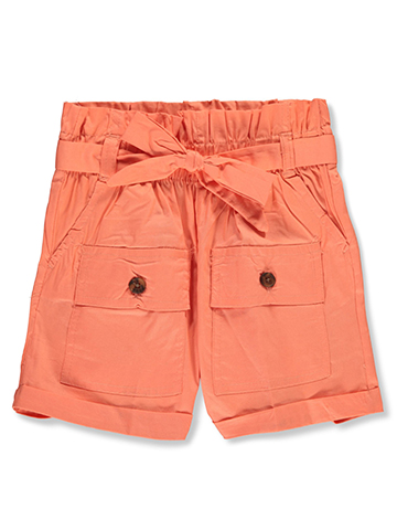 Chillipop Girls' Stretch Poplin Cargo Shorts - CookiesKids.com
