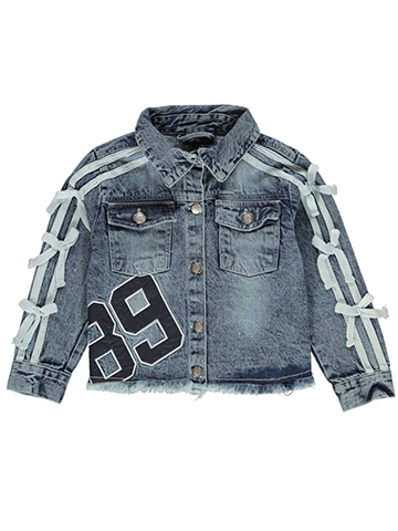 Girls Hearts Girls' Satin Bow Denim Jacket - CookiesKids.com