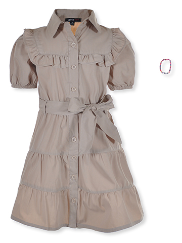 Girls Hearts Girls' 2-Piece Poplin Dress Bracelet Set - CookiesKids.com