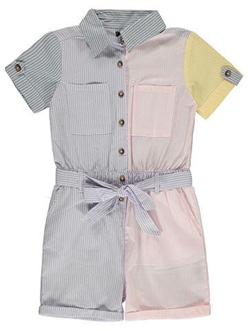 Girls Hearts Girls' Multicolor Striped Romper - CookiesKids.com