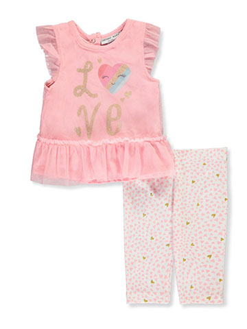 Emporio Baby Baby Girls/' Rainbow Doughnuts 4-Piece Layette Set