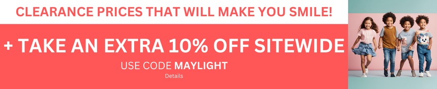 CLEARANCE PRICES THAT WILL MAKE YOU SMILE! + Take an EXTRA 10% off SITEWIDE. Use code: MAYLIGHT. Expires 5/21/24, 11:59 PM PST.