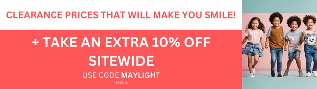 CLEARANCE PRICES THAT WILL MAKE YOU SMILE! + Take an EXTRA 10% off SITEWIDE. Use code: MAYLIGHT. Expires 5/21/24, 11:59 PM PST.