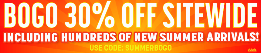 BOGO 30% OFF SITEWIDE - INCLUDING HUNDREDS OF NEW SUMMER ARRIVALS! Use code: SUMMERBOGO. Expires 6/9/26, 11:59 PM PST.