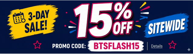 BACK TO SCHOOL WILL BE HERE IN A FLASH! 3-DAY 15% OFF SITEWIDE SALE Use code: BTSFLASH15. Expires 7/16/26, 11:59 PM PST.