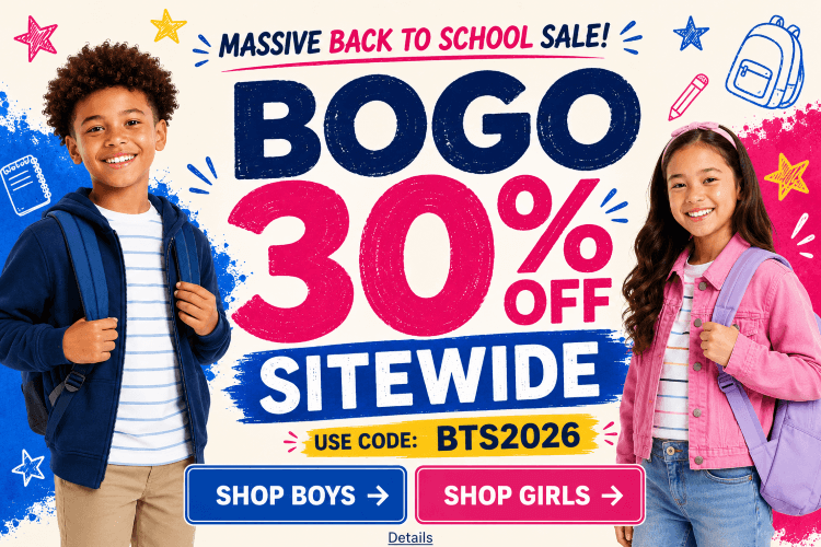 MASSIVE BACK TO SCHOOL SALE! BOGO 30% OFF SITEWIDE! Use code: BTS2026. Expires 8/7/26, 11:59 PM PST.