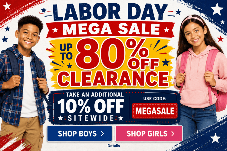 LABOR DAY *MEGA SALE* UP TO 80% OFF CLEARANCE + TAKE AN ADDITIONAL 10% OFF SITEWIDE! Use code: MEGASALE. Expires 9/8/26, 11:59 PM PST.