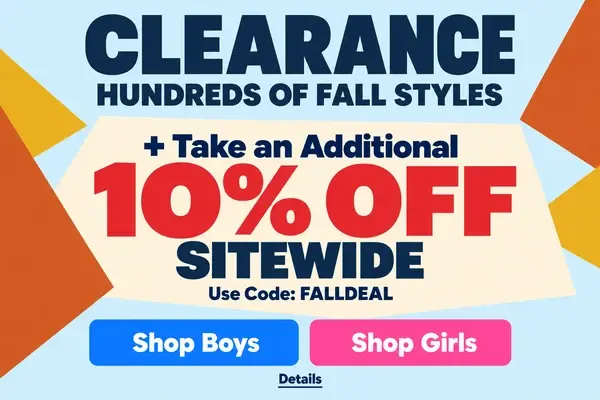 CLEARANCE: HUNDREDS OF FALL STYLES + TAKE AN ADDITIONAL 10% OFF SITEWIDE! Use code: FALLDEAL. Expires 10/31/26, 11:59 PM PST.