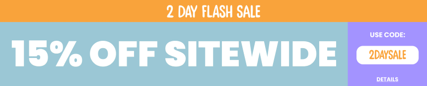 2 DAY FLASH SALE - 15% SITEWIDE! Use code: 2DAYSALE. Expires 4/18/24, 11:59 PM PST.